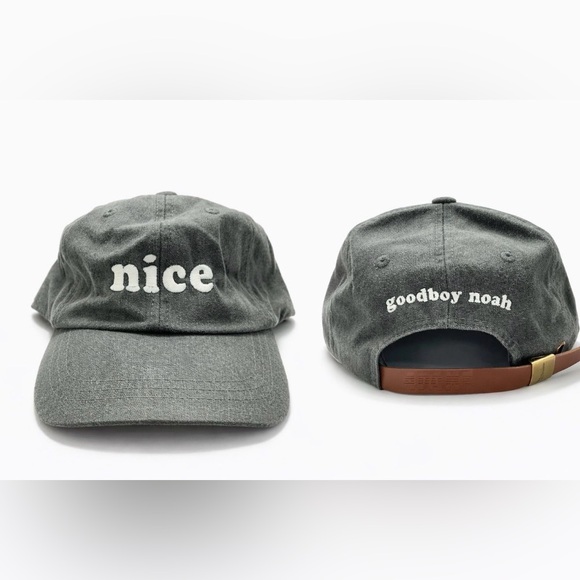 good boy noah Other - NWT Goodboy Noah “Nice” Hat Gray Dad Cap Adjustable